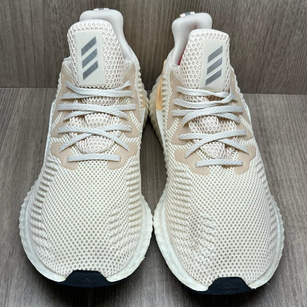 Adidas Shoes Mens 7.5 Alphaboost Ecru Tint 'Glow Orange' Running Sneakers G28565 - Picture 6 of 12